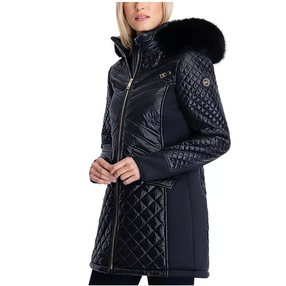 NEW MICHAEL Michael Kors Hooded Quilted Coat - Picture 4 of 7